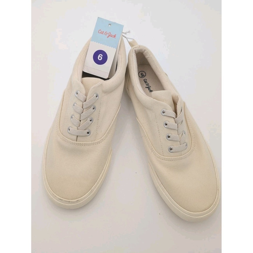 NEW Tyler Slip On Fashion Sneaker Cat & Jack off-white Comfort Shoe Boys Kids 6